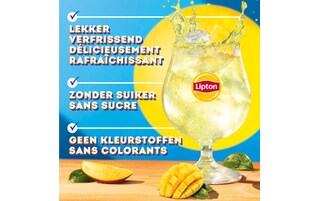 Lipton | Thé glacé | Green Mango Chamomile | Zero | Pétillante | RPET 4 x 50 cl