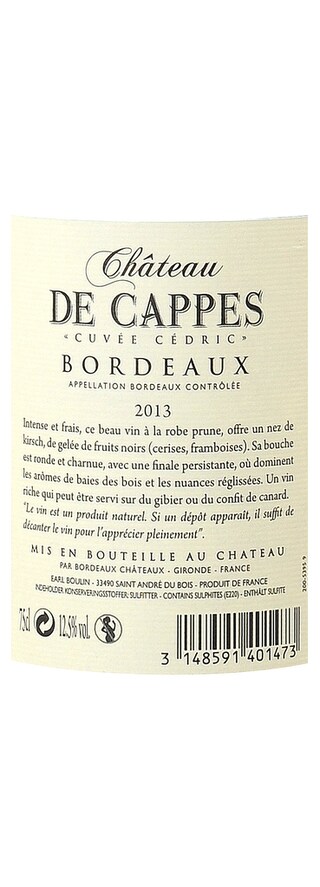 FR BORDEAUX MEDOC | Château des Cappes 2013 