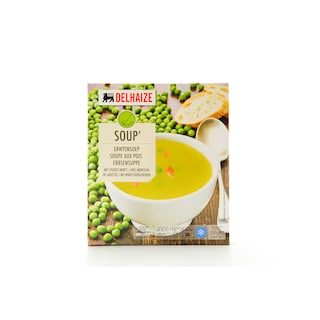 Delhaize | Soupe | Aux pois, avec morceau 