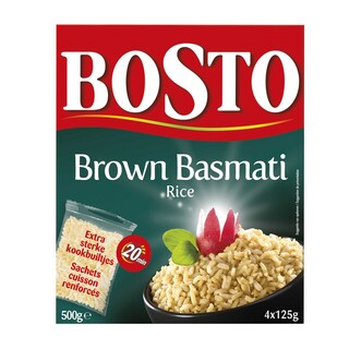 Bosto | Rijst | Bruin | Basmati 4 x 125 gr