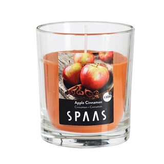 Spaas | Geurkaars transparant glas | appel/kaneel 