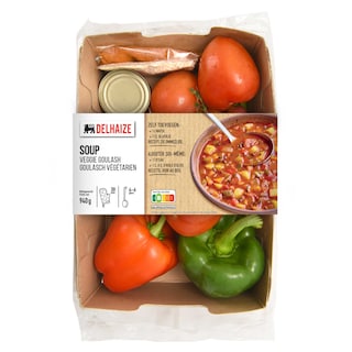 Delhaize | Soupe |Goulash | Légumes | Boîte de repas 