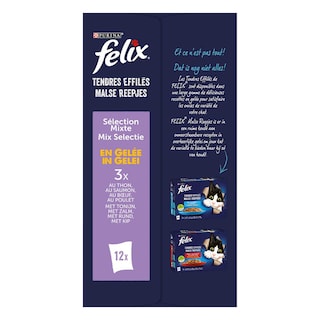 Felix | Tendres Effilés | Aliment Chat | Adulte | Gelée | Mixte 