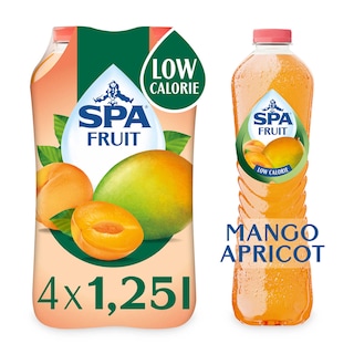 Spa | Fruit | Limonade | Non Pétillant | Mango-Apricot | PET 4 x 1,25 l