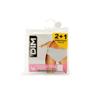 Dim | Slip coton+ | Maxi blanc | 44/46 
