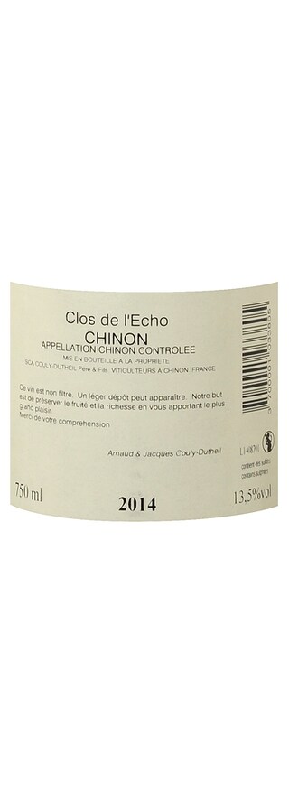 France - Frankrijk | Loire - Chinon AC | Clos Echo 2014 