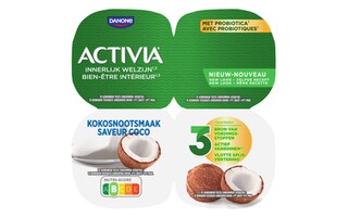 Activia | Yaourt | Arome coco | Probiotiques 4 x 125 gr
