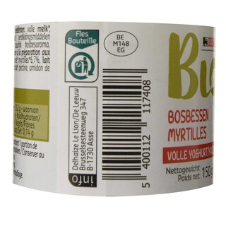 Delhaize | Bio | Yaourt | Entier | Myrtilles   -10% 