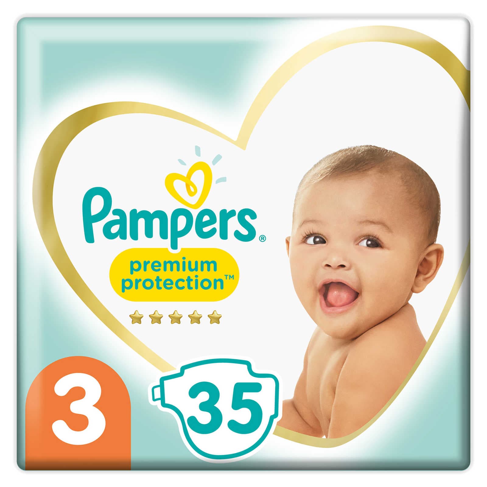 Pampers, Langes, Premium, Protection, Taille 3, 35 pc