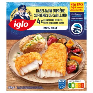 Iglo | Filet de cabillaud | Pané 440 gr