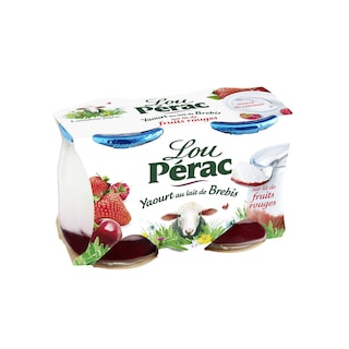 Lou Perac | schapenmelk yoghurt op bedje van rode vruchten 