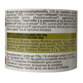 Delhaize | Bio | Volle yoghurt | Granaatappel | Bio | 3+1 grat 