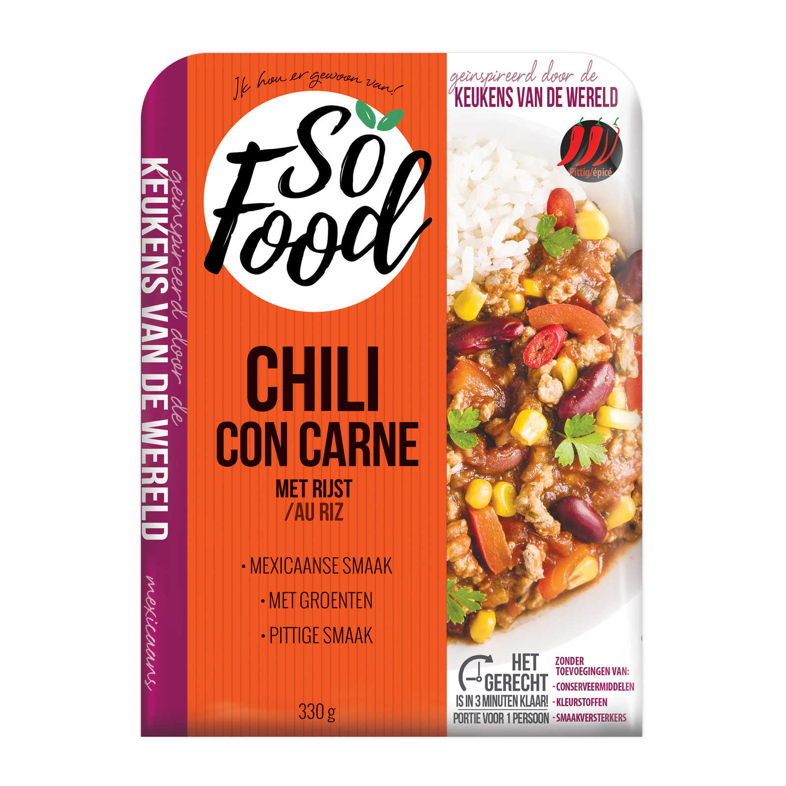 So Food Chili con carne 330 gr Delhaize