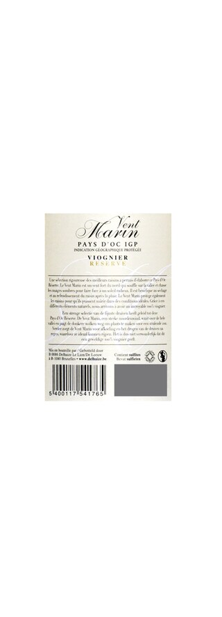 Vent Marin | Pays d'Oc | Viognier 75 cl