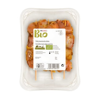 Delhaize | Bio | Kippenbovenbout brochette gemarineerd | Bio 