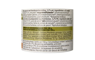 Delhaize | Bio | Framboos | Magere yoghurt | 3+1 gratis|  Bio 