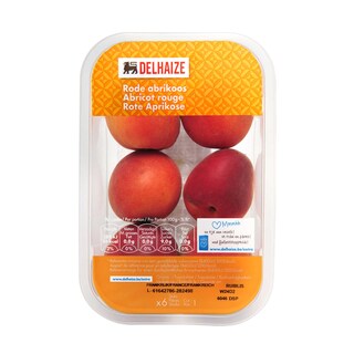 Delhaize | Abricots rouges 6 pièces 