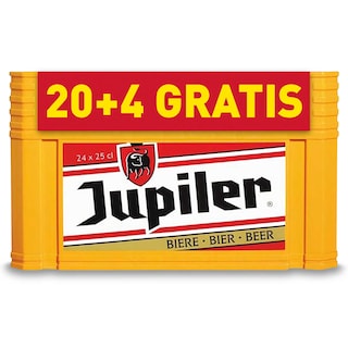 Jupiler | Bière blonde | Pils | 5.2% ALC. | Bac | 20+4 