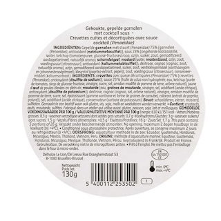 Delhaize | Couronne de crevettes | Cuites | Sauce cocktail 