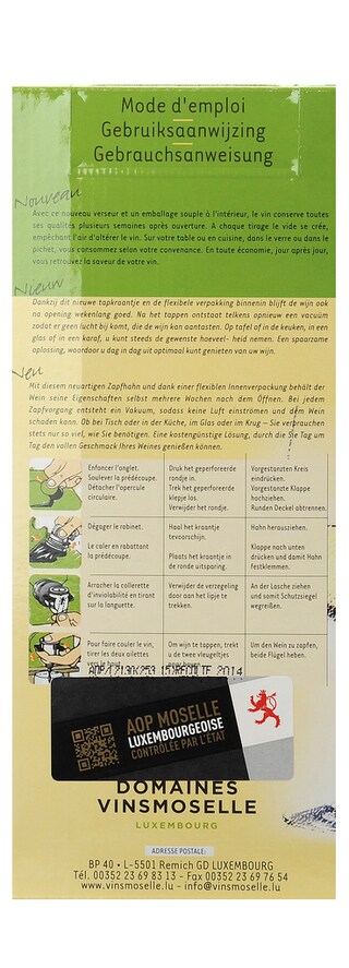 LUXEMBOURG - MOSELLE | Moselle | Rivaner 2013 Blanc 