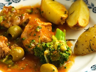 Blanquette de veau à l’italienne et pommes de terre rôties