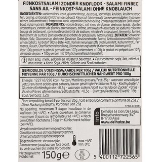 Delhaize | Salami finbec sans ail 