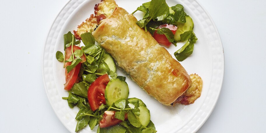 Feuilleté saucisse aux épinards