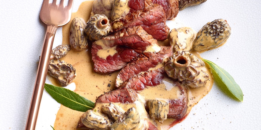 Steak de biche aux morilles