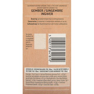 Delhaize | Thé | Vert | Gingembre | Sachets 30 gr