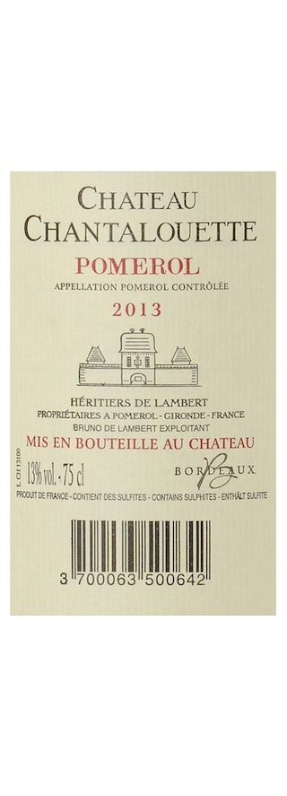 FR BORDEAUX POMEROL | Château Chantalouette 2013 