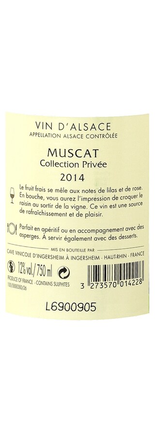 France - Frankrijk | Alsace - Ingersheim | Muscat Collection Privée Blanc 