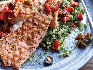Gegrilde zalm met quinoasalade