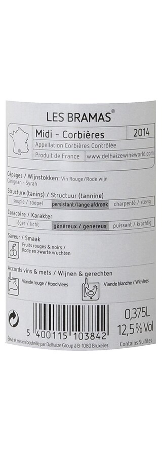 France - Frankrijk | Midi - Corbières AC | Les Bramas Rouge 