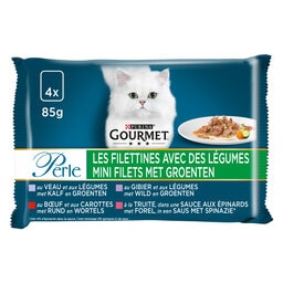 Gourmet | Perle | Aliment Chat | Adulte | Filettines | Légumes 
