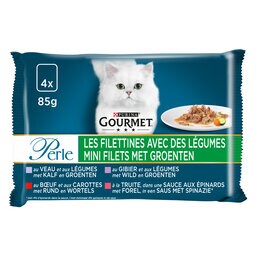 Gourmet | Perle | Kattenvoeding | Adult | Mini Filets | Légumes 4 x 85 gr