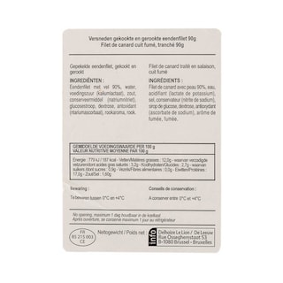 Delhaize | Canard | Filet de poitrine | Fumé 