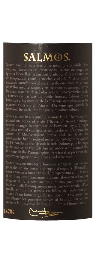 Espagne - Spanje | Priorat D.O.C. | Salmos Torres 2012 Rouge 