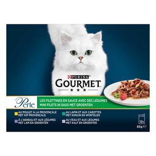Purina | Gourmet | Aliment chat | Filettines aux légumes | +2 gr 