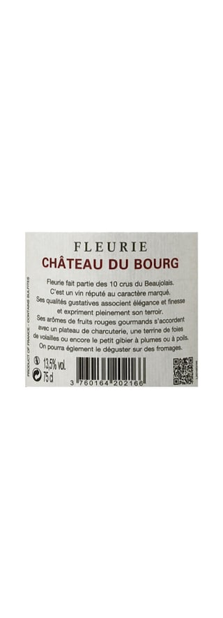 France - Frankrijk | Bourgogne - Cru du Beaujolais | Fleurie Château du Bourg 2015 Rouge 