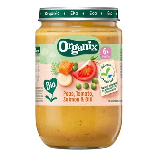 Organix | Repas | Pois Tomate Saumon | 6M | Bio 