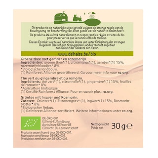 Delhaize | Bio | Green | Tea | Ginger | Rosemary | Bio 