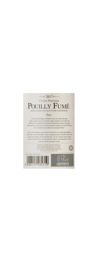 France - Frankrijk | Loire - Pouilly Fumé | Pouilly Fumé Cuvée Prestige 2017 