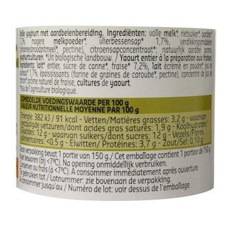 Delhaize | Bio | Yaourt | Fraise |  3+1 | Bio 