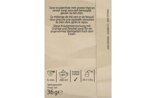 Delhaize | Bio | Tisane | Ventre plat | Sachets | Bio 
