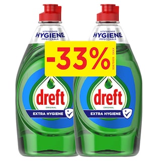 Dreft | Afwasmiddel | Extra Hygiëne | Original | 2x450ml 