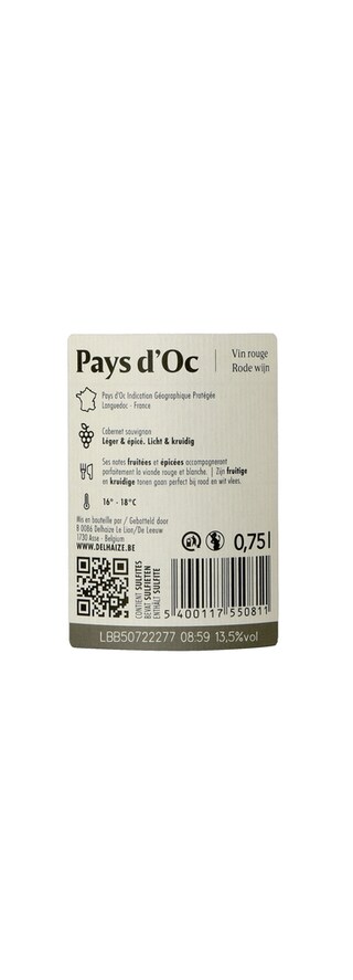 Delhaize | Pays d'Oc | Cabernet Sauvignon 