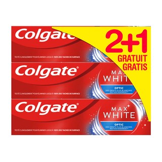 Colgate | Dentifrice | MaxWhite Optic | 2+1 gratuit 