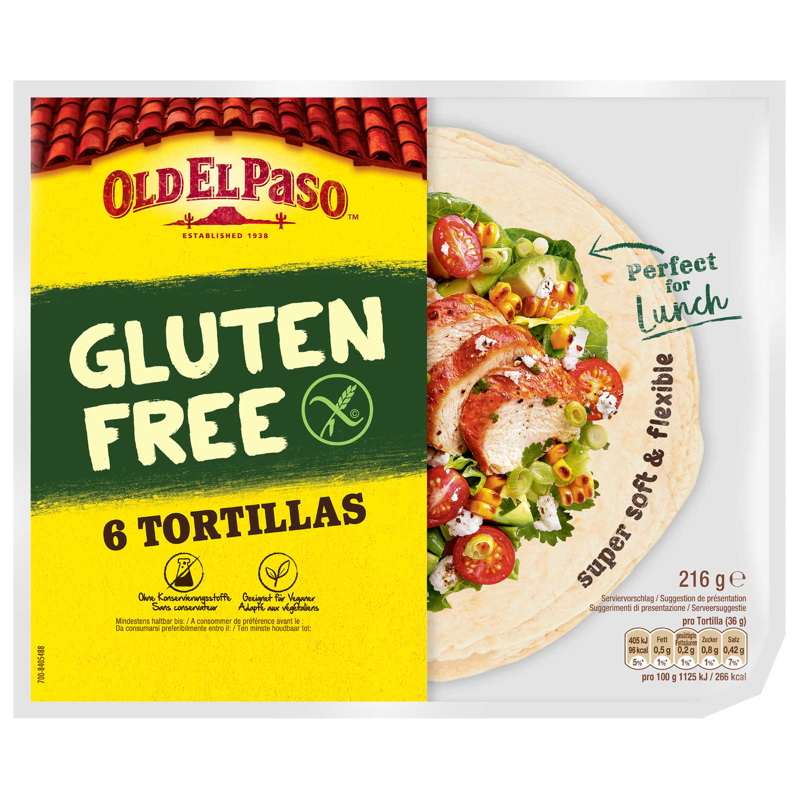 Old El Paso Tortilla Glutenvrije 216 gr Delhaize