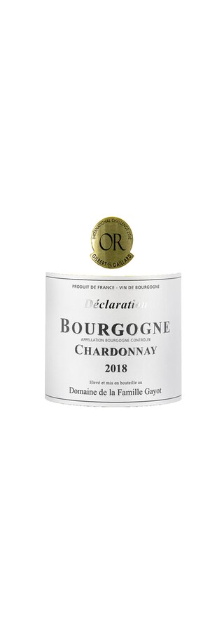 France -- Frankijk | Bourgogne | Domaine Gayot | Bourgogne | Chateau | 75cl | 2018 | Blanc 