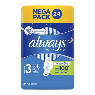 Always | Ultra | Serviettes hygiéniques | Ultra | Nuit | Protection 